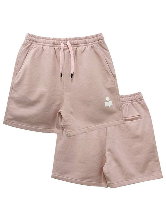 MIRANA Logo Banding Short Pants Pearlose Ecru SH0060FA A1M07E PREU - ISABEL MARANT ETOILE - BALAAN 1