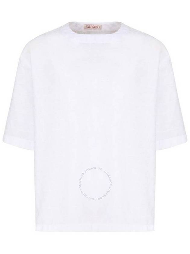 Valentino Garavani Toile Iconographe Crewneck Short-Sleeved T-Shirt, Size Large - VALENTINO - BALAAN 1