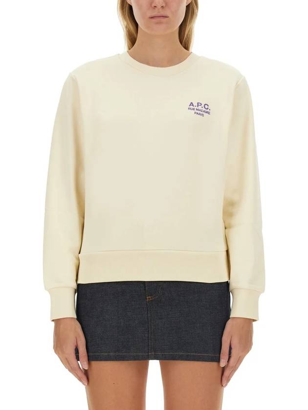 Rue Madame Cotton Sweatshirt Beige - A.P.C. - BALAAN 2