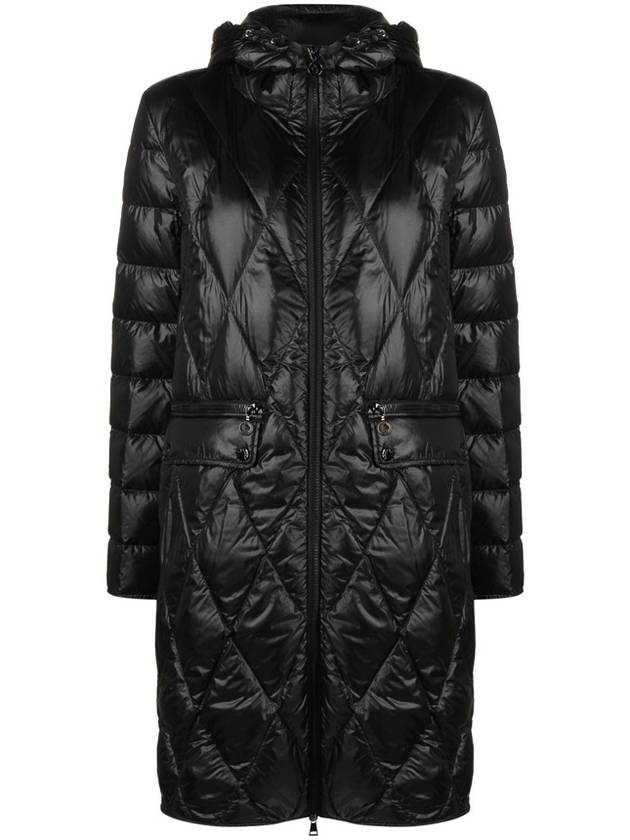 Women's SERILONG Patch Logo Long Down Padded Jacket Black 1C00008 595ZZ 999 - MONCLER - BALAAN 1