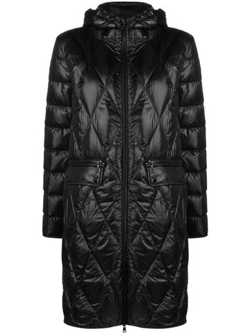 Women's SERILONG Patch Logo Long Down Padded Jacket Black 1C00008 595ZZ 999 - MONCLER - BALAAN 1