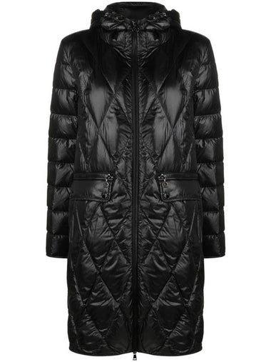 Women's SERILONG Patch Logo Long Down Padded Jacket Black 1C00008 595ZZ 999 - MONCLER - BALAAN 1