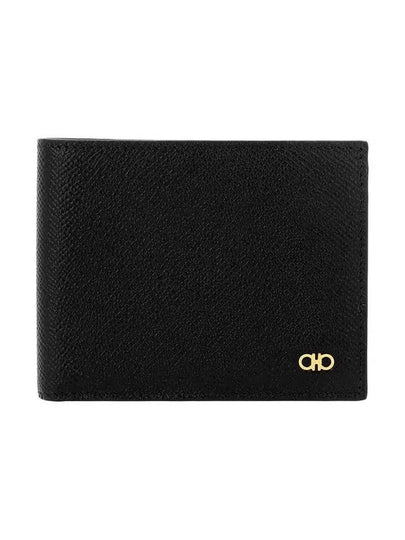 Gancini Bifold Half Wallet Black - SALVATORE FERRAGAMO - BALAAN 2