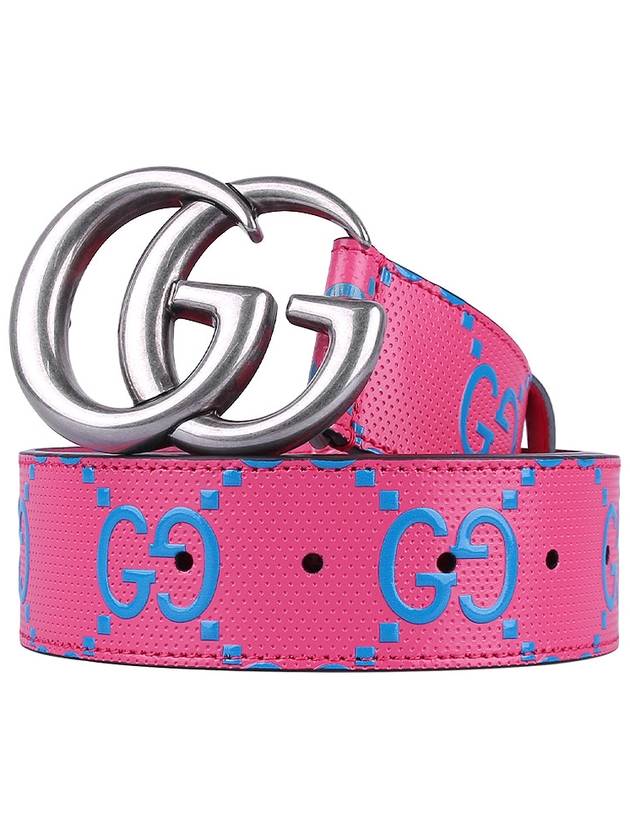 GG Marmont Leather Belt Pink - GUCCI - BALAAN 3