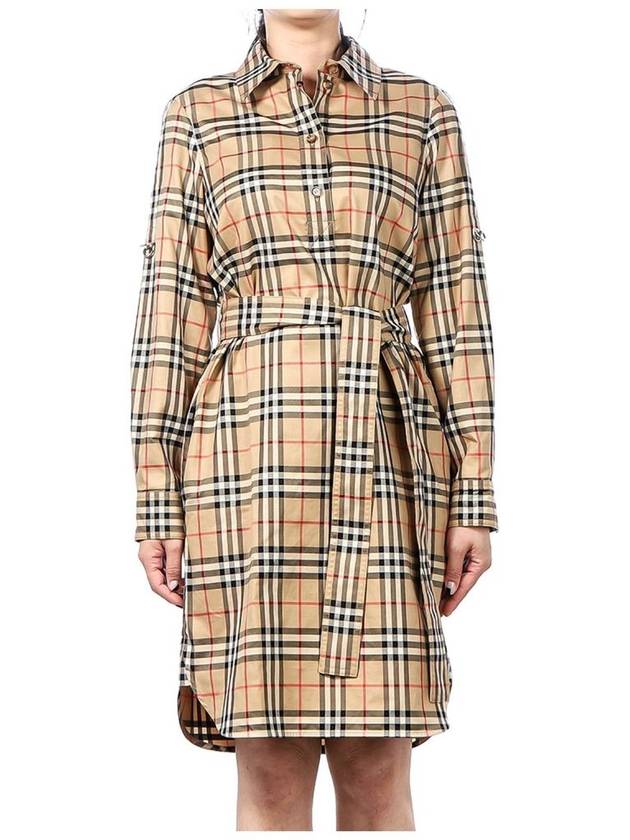 Vintage Check Belted Short Dress Beige - BURBERRY - BALAAN 2