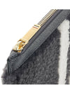 4 Bar Curly Merino Document Small Clutch Bag Medium Grey - THOM BROWNE - BALAAN 10