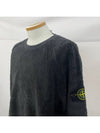 Wappen Patch Shearling Sweatshirt Charcoal - STONE ISLAND - BALAAN 2