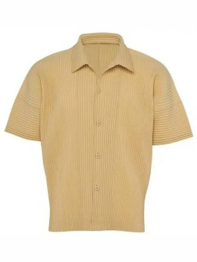 Homme Pliss Issey Miyake Long Sleeve Shirt HP48JJ102 42 VANILLA BEIGE - ISSEY MIYAKE - BALAAN 2