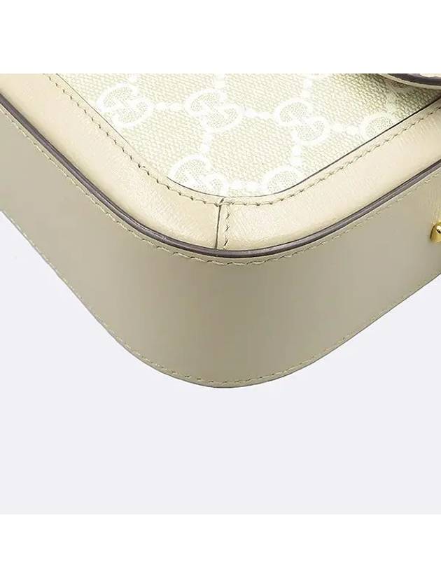 735178 GG Supreme Beige Canvas Horsebit 1955 Small Shoulder Crossbag - GUCCI - BALAAN 4