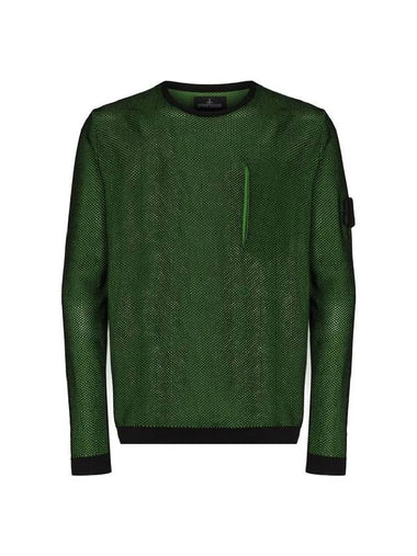 Men's Shadow Project Crewneck Lambswool Knit Top Green - STONE ISLAND - BALAAN 1