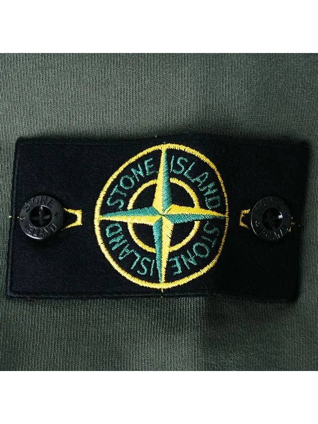 Compass Patch Cotton Sweatshirt Musk Green - STONE ISLAND - BALAAN 5