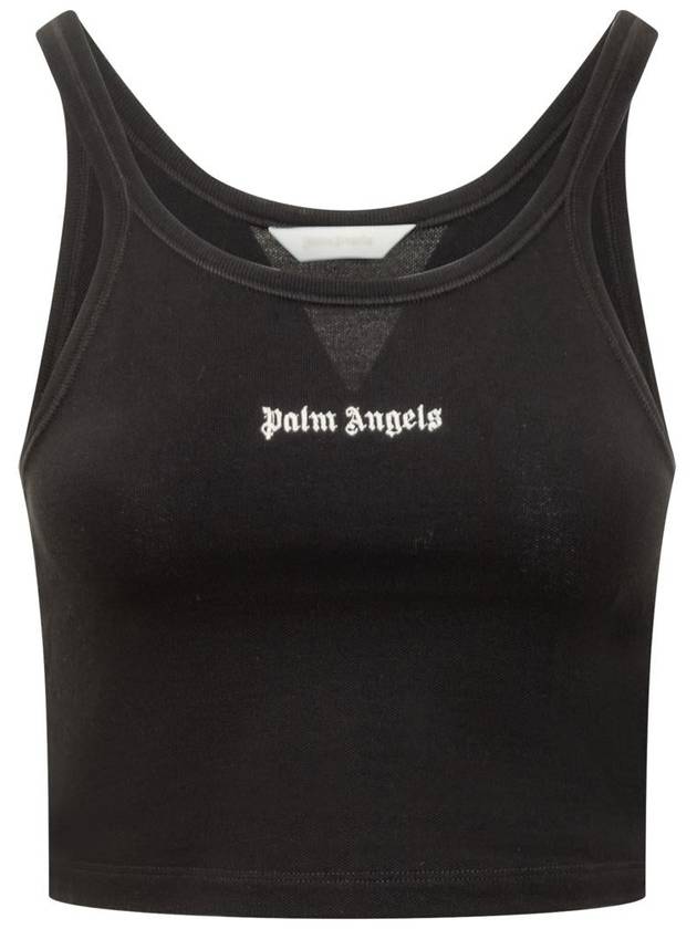 Logo Print Crop Tank Top PWAD060S24FAB0021003 - PALM ANGELS - BALAAN 2