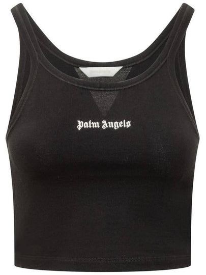 Logo Print Crop Tank Top PWAD060S24FAB0021003 - PALM ANGELS - BALAAN 2