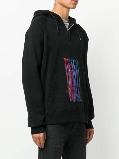 Fringed Embroidered Slogan Hoodie - GOLDEN GOOSE - BALAAN 2