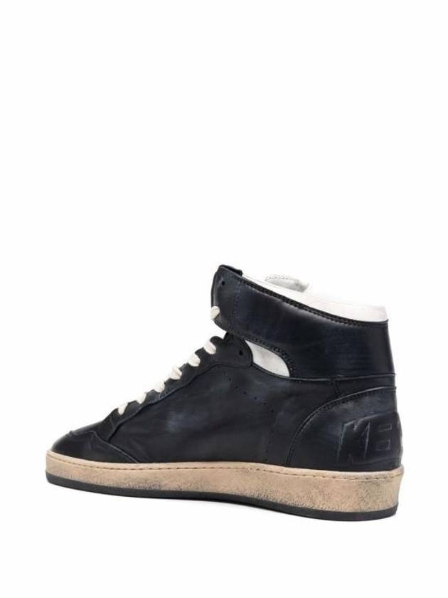 Men's Sky Star Nappa Leather High Top Sneakers Black - GOLDEN GOOSE - BALAAN 3