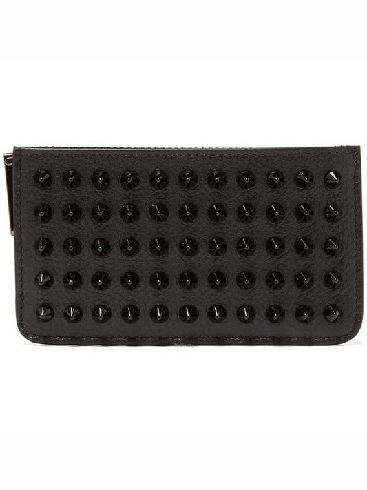 Credilou Spike Card Wallet Black - CHRISTIAN LOUBOUTIN - BALAAN 2