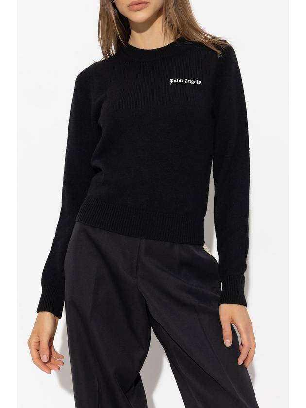 23 fw Black VISCOSEWOOL Blend Jumper PWHE051F23KNI0011003 B0481013932 - PALM ANGELS - BALAAN 4