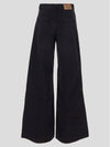 Denim Straight Pants PA0052FAB1H06I01BK Black - ISABEL MARANT - BALAAN 3