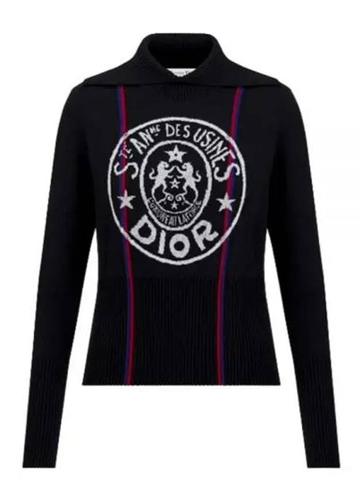 Cashmere Motif Turtleneck Black - DIOR - BALAAN 2