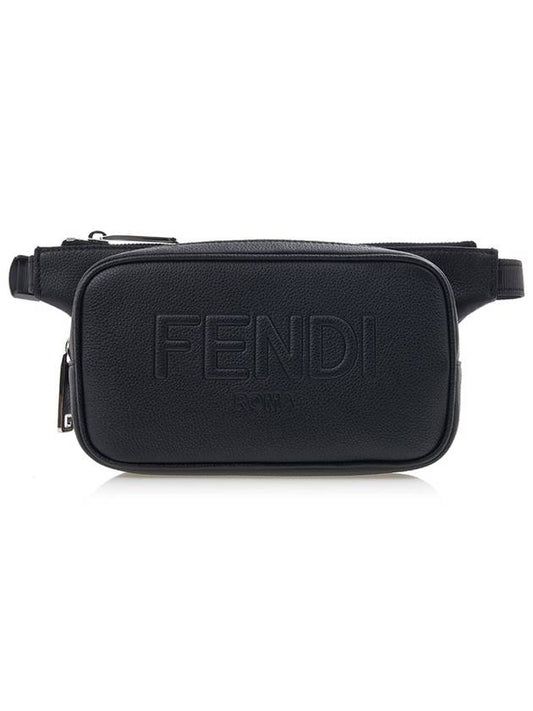 Roma Leather Belt Bag Black - FENDI - BALAAN 2