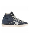 Francie Denim High Top Sneakers Blue - GOLDEN GOOSE - BALAAN 1