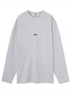 Micro Logo Print Long Sleeve T-Shirt Grey - MSGM - BALAAN 2