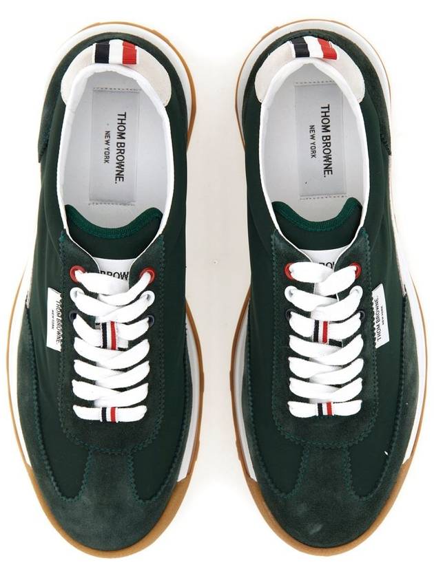 Clear Sole Tech Runner Low Top Sneakers Green - THOM BROWNE - BALAAN 3