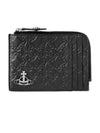 ORB Logo Zipper Card Wallet Black - VIVIENNE WESTWOOD - BALAAN 2