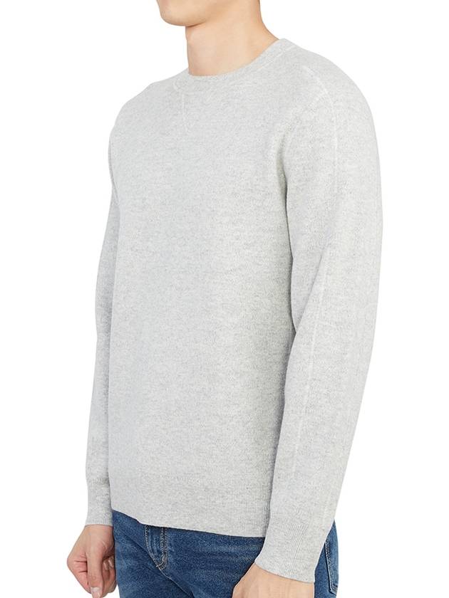 Men's Crew Neck Classic Wool Knit Top Grey - THEORY - BALAAN 3