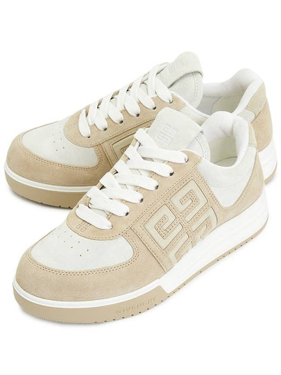 4G Logo Calf Leather Low Top Sneakers Beige - GIVENCHY - BALAAN 2