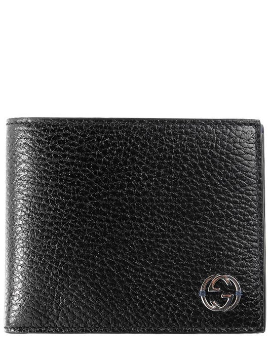 GG Interlocking Two Tone Half Wallet Black - GUCCI - BALAAN 2