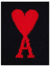 Heart Logo Knit Turtleneck Black - AMI - BALAAN 7