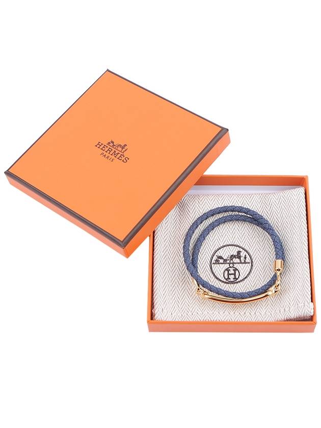 Roulis Double Tour Jean Bracelet Blue - HERMES - BALAAN 3