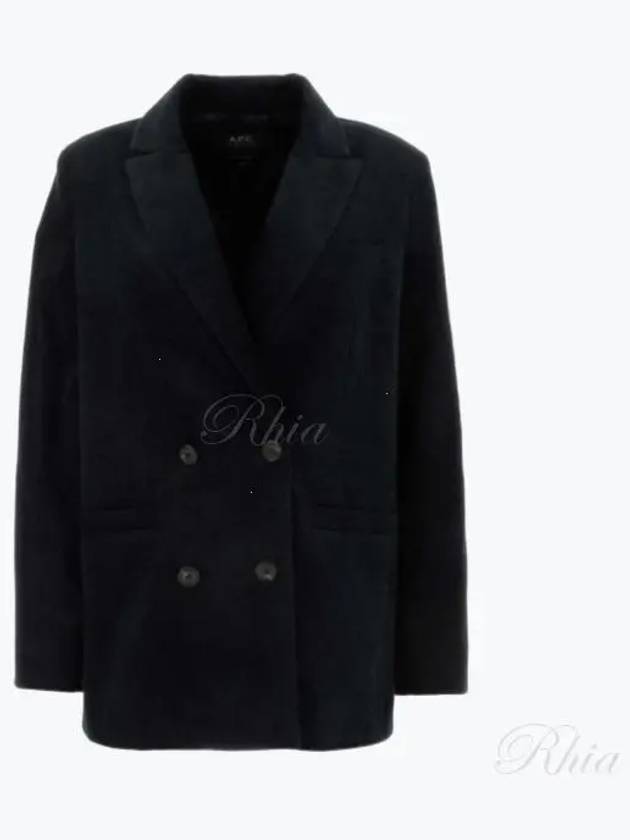 Lucy Double-Breasted Corduroy Blazer Jacket Black - A.P.C. - BALAAN 2