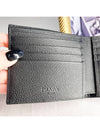 Vitello Triangle Logo Half Wallet Black - PRADA - BALAAN 6