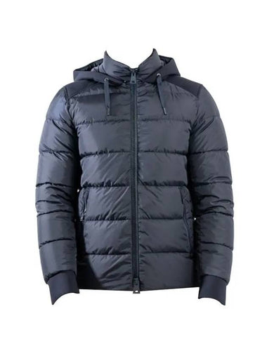 Hooded Goose Down Padding Navy - HERNO - BALAAN 1