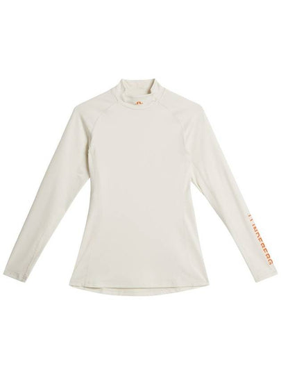 Asa Logo Print Long Sleeve T-Shirt Almond Milk - J.LINDEBERG - BALAAN 2