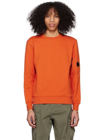 Cotton Badge Crew Neck Knit Top Orange - STONE ISLAND - BALAAN 1