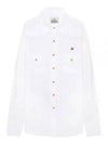 ORB Logo Cotton Long Sleeve Shirt White - VIVIENNE WESTWOOD - BALAAN 2