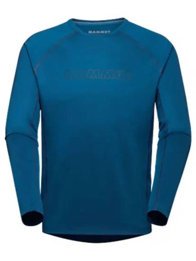 Selun FL Logo Long Sleeve T-shirt Deep Blue - MAMMUT - BALAAN 1