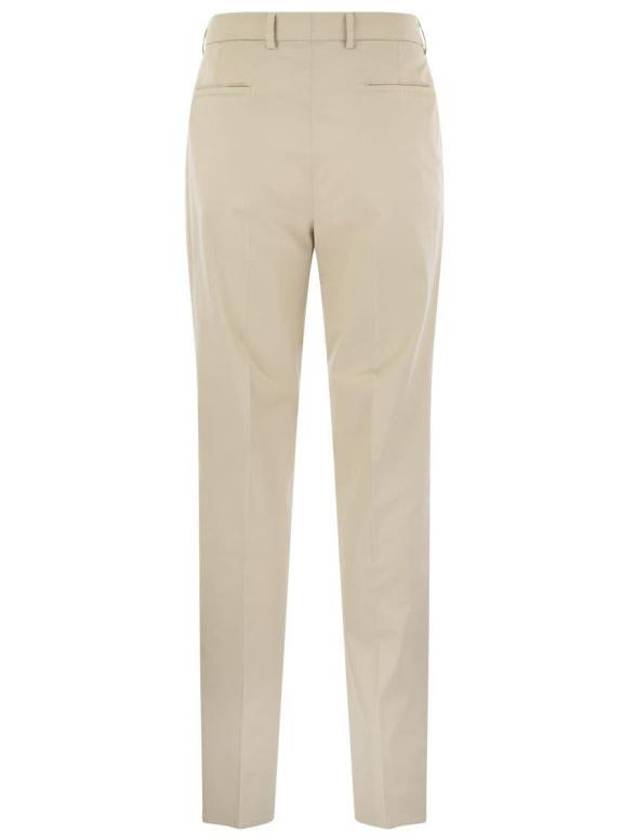 Lace Sure Fit Cotton Straight Pants Light Beige - BRUNELLO CUCINELLI - BALAAN 3