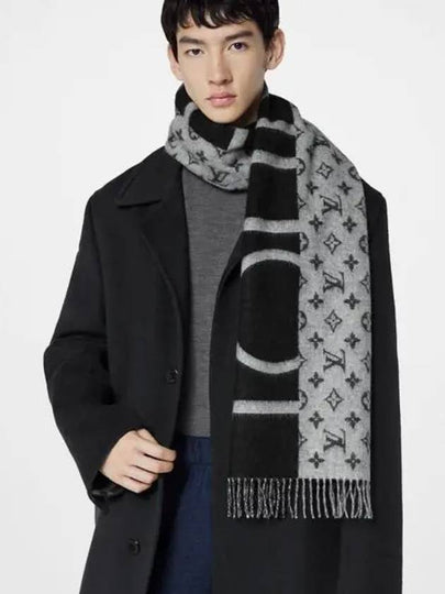 Monogram Split Scarf Black - LOUIS VUITTON - BALAAN 2