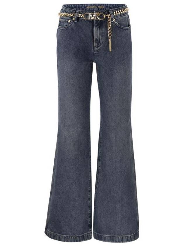 Denim Straight Pants MR49041FAU 913 BLUE - MICHAEL KORS - BALAAN 1