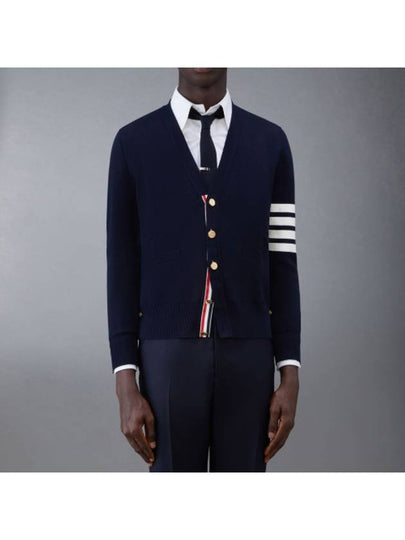 Milano Stitch 4 Bar Cardigan Navy - THOM BROWNE - BALAAN 2