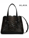 Mina 25 Wave Lux Calfskin Tote Bag Black - ALAIA - BALAAN 3