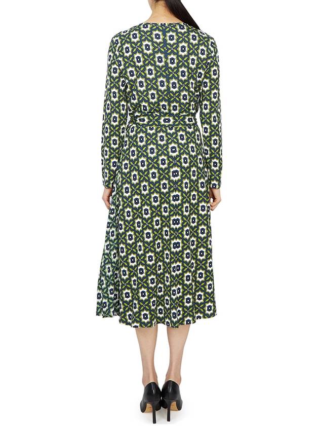 Pedina all over motif midi dress green - MAX MARA - BALAAN 8