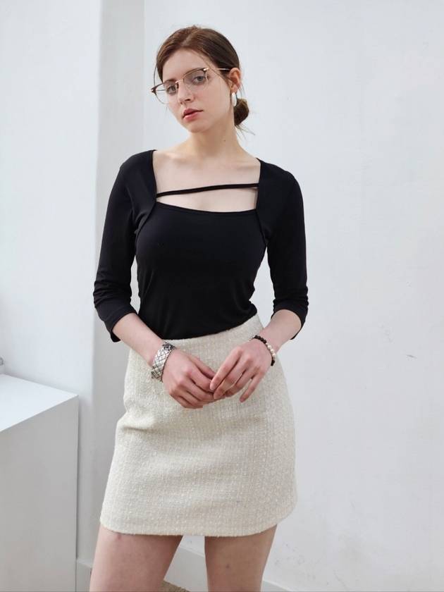 Tweed mini skirt tweed Mini skirt - PRETONE - BALAAN 3
