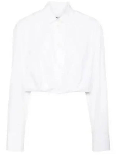 Embroidery Logo Crop Blouse White - MSGM - BALAAN 2