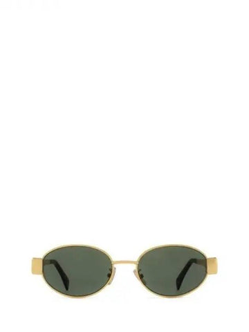 Logo Temple Round Sunglasses - CELINE - BALAAN 1