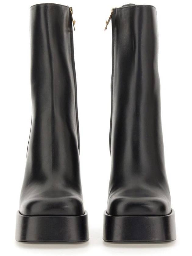 AEVITAS Single Platform Leather Boot Heel Black - VERSACE - BALAAN 3